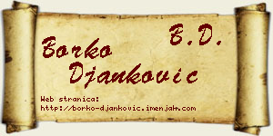 Borko Đanković vizit kartica